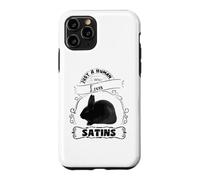 Custodia per iPhone 11 Pro Solo un essere umano che ama l'atmosfera di stile retrò dei conigli in raso