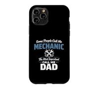 Custodia per iPhone 11 Pro Some People Call Me Mechanic Dad Blue Collar Job Daddy
