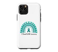 Custodia per iPhone 11 Pro Sostengo i sopravvissuti alla consapevolezza delle aggressioni sessuali Boho Rainbow