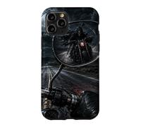 Custodia per iPhone 11 Pro Specchietto retrovisore per motociclista Grim Reaper Horror