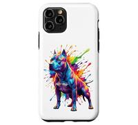 Custodia per iPhone 11 Pro Splash Art Pitbull Dog