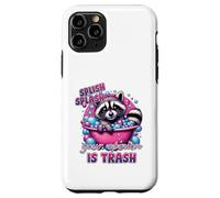 Custodia per iPhone 11 Pro Splish Splash La tua opinione è Trash Raccoon Bath