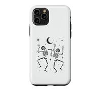Custodia per iPhone 11 Pro Stampa artistica popolare con due scheletri che ballano a mezzaluna