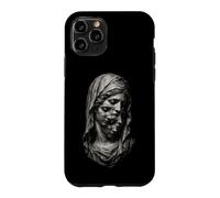 Custodia per iPhone 11 Pro Statua Estetica Oscura Cascata Volti Velati Arte Surreale