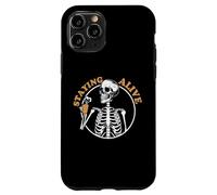 Custodia per iPhone 11 Pro Staying Alive Skeleton Drink Coffee Baristas Coffee Lover