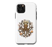 Custodia per iPhone 11 Pro Steampunk Octopus Chef Cook Mechanical Cuisine