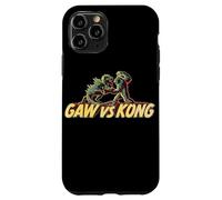 Custodia per iPhone 11 Pro Stencil Mash Geek tra King Kong Skull Island e Gaw MonsterVerse