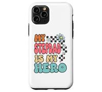 Custodia per iPhone 11 Pro Stepdad Hero Cute Retro Floral Fathers Day Appreciation