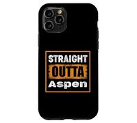 Custodia per iPhone 11 Pro Straight Outta Aspen, Colorado, USA, stile retrò invecchiato, vintage
