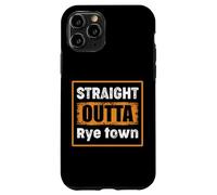 Custodia per iPhone 11 Pro Straight Outta Rye town, New York, Stati Uniti, Umorismo retrò angosciato