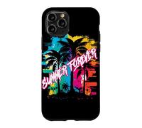 Custodia per iPhone 11 Pro Summer Forever, grafica vibrante con palma