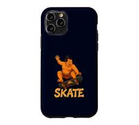 Custodia per iPhone 11 Pro Sumo Skateboarding Divertente giapponese Ukiyo-e Skater