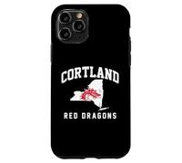 Custodia per iPhone 11 Pro SUNY Cortland Red Dragons New York State