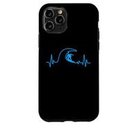 Custodia per iPhone 11 Pro Surfer Heartbeat Surfing Heart Pulse - Tavola da surf Big Wave Fun