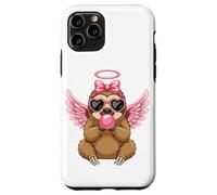 Custodia per iPhone 11 Pro Sweet Valentine's Day Sloth Angel With Pink Wings