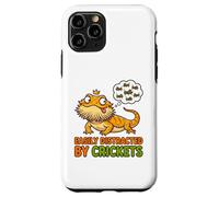 Custodia per iPhone 11 Pro T-shirt divertente con drago barbuto distratto da crickets
