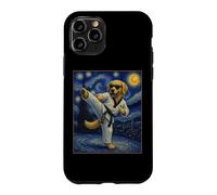 Custodia per iPhone 11 Pro Taekwondo Golden Retriever Art Coreano Tae Kwon Do Dog