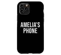 Custodia per iPhone 11 Pro Telefono di Amelia Nero Bianco Nome Amelia