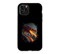 Custodia per iPhone 11 Pro Terrificante drago di fuoco sputafuoco