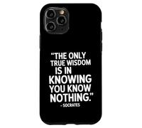 Custodia per iPhone 11 Pro The Only Wisdom Socrates frase di un filosofo
