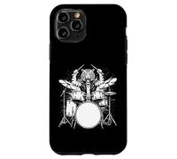 Custodia per iPhone 11 Pro Tiger Drummer Rock Wild Animal Suonare la batteria