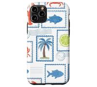 Custodia per iPhone 11 Pro Timbro postale costiero del Mediterraneo Ocean Life Summer