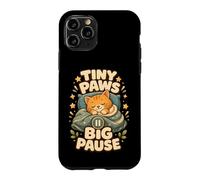 Custodia per iPhone 11 Pro Tiny Paws Big Pause gatto pisolino relax