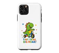 Custodia per iPhone 11 Pro Tiny Trike Big Roar Dinosaur Cute Dino Equitazione Triciclo Bambini