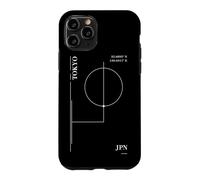 Custodia per iPhone 11 Pro Tokyo Moderna Tokyo Geometrica Città del Giappone Design Arte Semplice Città Coordinate Grafica Latitudini e Latitudini Modalità