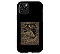 Custodia per iPhone 11 Pro Totem celeste della carta dei tarocchi del cinghiale
