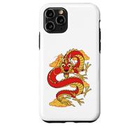 Custodia per iPhone 11 Pro Traditional Zodiac Lucky Red Oriental Chinese Dragon