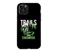 Custodia per iPhone 11 Pro Trails Over Crowds Trekking Lento Natura Calma