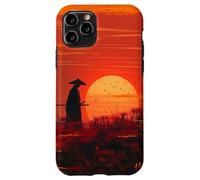 Custodia per iPhone 11 Pro Tramonto samurai giapponese nel Vaporwave Harajuku retro 90s