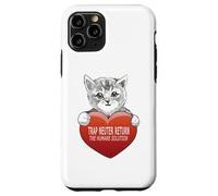 Custodia per iPhone 11 Pro Trap Neuter Return (TNR) The Humane Solution gatto cuore amore