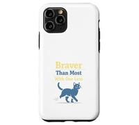 Custodia per iPhone 11 Pro Treppiede a tre zampe per gatti, con supporto a forma di cuore, resilienza