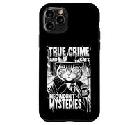 Custodia per iPhone 11 Pro True Crime And Cats Meowdunit Misteri Amante Gatto Divertente