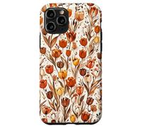 Custodia per iPhone 11 Pro Tulipano Arancione Floreale Marrone Tulipani Fiore Di Campo Su