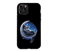 Custodia per iPhone 11 Pro Ufficiale Spiral Velvet Moon Cat Gothic Fantasy