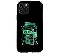 Custodia per iPhone 11 Pro UFO Juice Retro Cat Abduction Alien Space Milk Cosmos