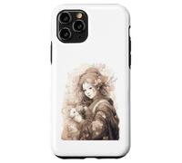 Custodia per iPhone 11 Pro Una donna che indossa un kimono tradizionale giapponese che sogna sogni diurni leggeri e fragili