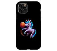 Custodia per iPhone 11 Pro Unicorno Giocare Basket Cool Divertente Unicorni Basket