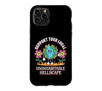 Custodia per iPhone 11 Pro Uninhabitable Hellscape Divertente cambiamento climatico Meme Terra