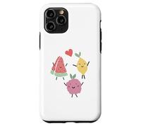 Custodia per iPhone 11 Pro Valentine Raspberry Lemon Anguria Cuore Love Red Fun Tee