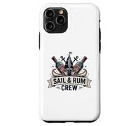 Custodia per iPhone 11 Pro Vela e Rum Crew Divertente Sailing Captain Sailor