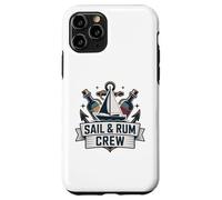 Custodia per iPhone 11 Pro Vela e Rum Crew Divertente Sailing Captain Sailor