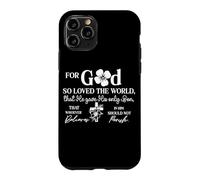 Custodia per iPhone 11 Pro Versetto Biblico: Dio Ama il Mondo con Fede