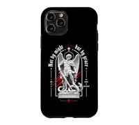 Custodia per iPhone 11 Pro Versetto della Bibbia dell'Arcangelo Cristiano Not By Might But By Grace