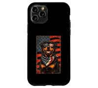 Custodia per iPhone 11 Pro Veterans Day USA American Flag Rottweiler