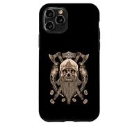 Custodia per iPhone 11 Pro Viking Skull with Beard - Viking Axe - Viking Drinking Horn