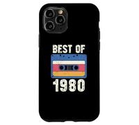 Custodia per iPhone 11 Pro Vintage 1980's Kid Retro Born In the 1980 Cassette